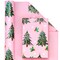 WRAPAHOLIC Reversible Pink Christmas Wrapping Paper - Mini Roll - 17 Inch x 33 Feet - Pink Christmas Tree Wrapping Paper for Holiday, Party Celebration